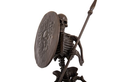 Lot 391 - BRONZE 'SKELETON WARRIOR' STATUE