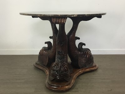 Lot 393 - MARBLE TOPPED CENTRE TABLE