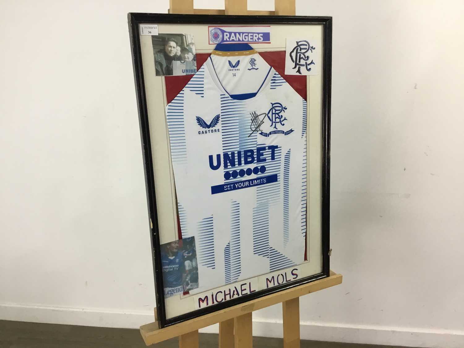 Lot 36 - MICHAEL MOLS SIGNED RANGERS SHIRT