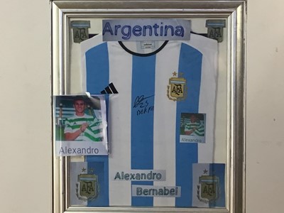 Lot 46 - ALEXANDRO BERNABEI SIGNED ARGENTINA SHIRT