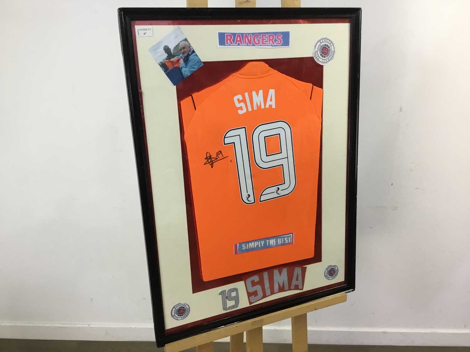 Lot 47 - ABDALLAH SIMA SIGNED RANGERS SHIRT