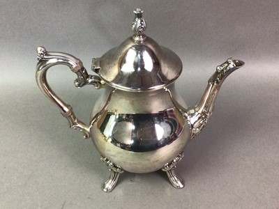 Lot 55 - SILVER PLATED TEA AND COFFEE SERVICE
