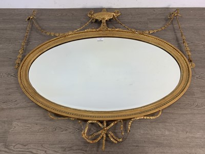 Lot 772 - EDWARDIAN GILT FRAMED WALL MIRROR