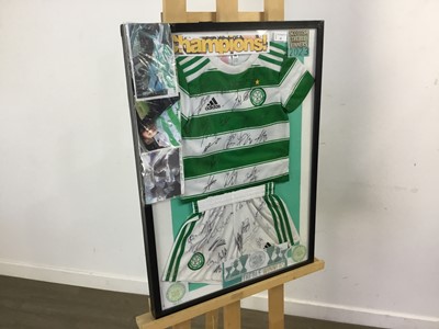 Lot 61 - CELTIC FC SIGNED SHIRT AND SHORTS