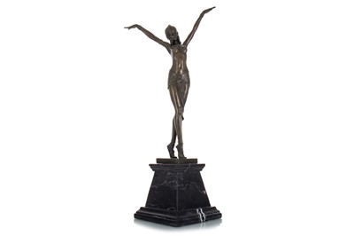 Lot 419 - AFTER BRUNO ZACH, ART DECO STYLE BRONZE FIGURE