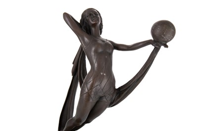 Lot 405 - MAX MILO (AUSTRIAN, B.1938-), ART DECO STYLE BRONZE FIGURE