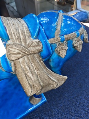 Lot 73 - CHINESE TURQUOISE GLAZED HORSE