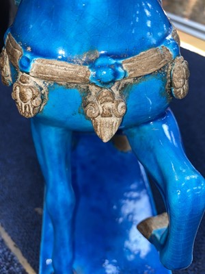 Lot 73 - CHINESE TURQUOISE GLAZED HORSE