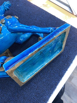 Lot 73 - CHINESE TURQUOISE GLAZED HORSE