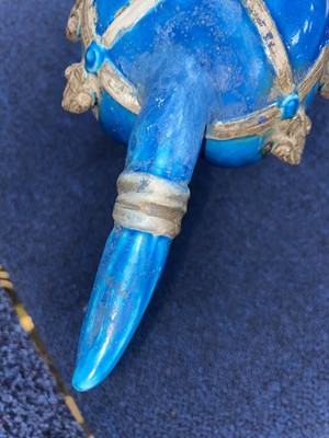 Lot 73 - CHINESE TURQUOISE GLAZED HORSE