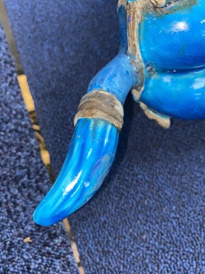 Lot 73 - CHINESE TURQUOISE GLAZED HORSE