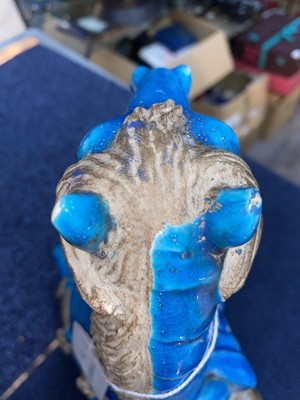 Lot 73 - CHINESE TURQUOISE GLAZED HORSE