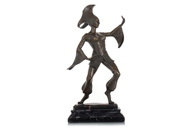 Lot 428 - ART DECO-STYLE BRONZE FIGURE