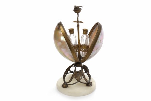 Lot 415 - LATE 19TH CENTURY MOTHER-OF-PEARL STANDING...