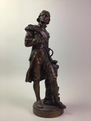 Lot 163 - TWO REPRODUCTION SPELTER FIGURES