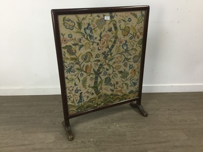 Lot 275 - MAHOGANY FRAMED FIRESCREEN