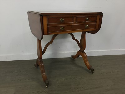 Lot 118 - YEW WOOD SOFA TABLE