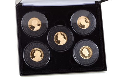 Lot 45 - 200TH ANNIVERSARY OF THE BIRTH OF QUEEN VICTORIA FIVE SOVEREIGN SET