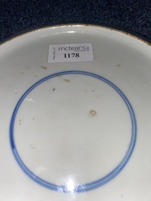 Lot 1178 - CHINESE BLUE & WHITE PLATE