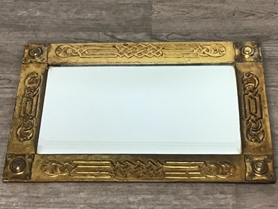 Lot 309 - ARTS & CRAFTS BRASS MIRROR