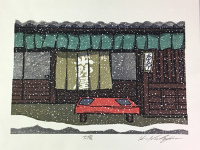 Lot 1179 - KATSUYUKI NISHIJIMA (JAPANESE b. 1945), THREE WOODBLOCK PRINTS