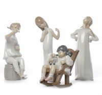 Lot 447 - FOUR LLADRO FIGURES OF CHILDREN including...