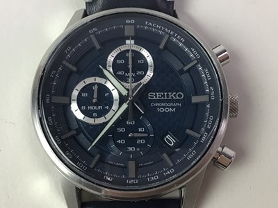 Lot 377 - SEIKO CHRONOGRAPH WRISTWATCH