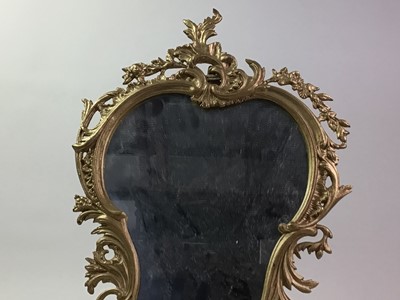 Lot 253 - BRASS TABLE MIRROR