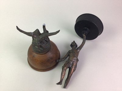 Lot 357 - VICTORIAN BRONZED SPELTER FIGURE OF A BAGPIPER