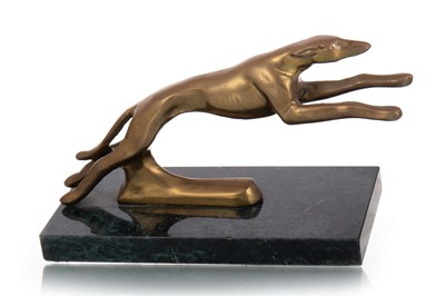 Lot 441 - ART DECO BRASS GREYHOUND CAR MASCOT