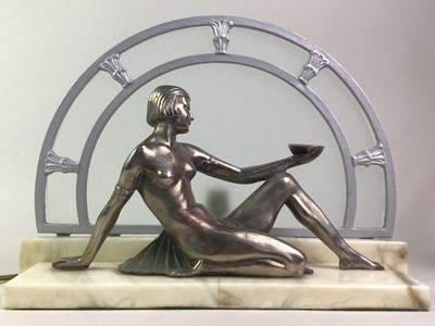 Lot 192 - ART DECO STYLE FIGURAL TABLE LAMP