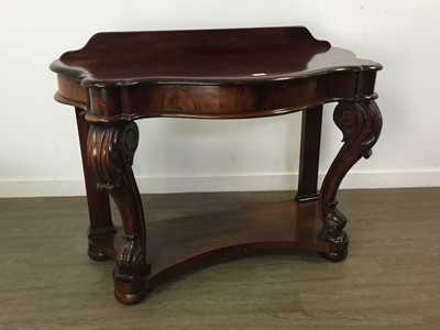 Lot 367 - VICTORIAN MAHOGANY CONSOLE TABLE