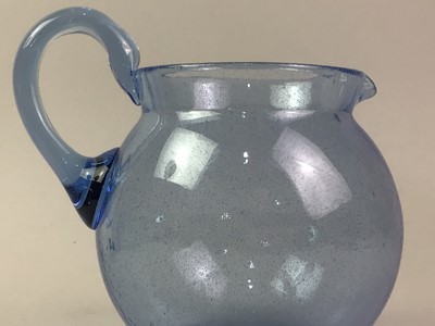 Lot 409 - BLUE GLASS JUG