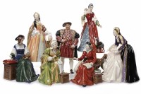 Lot 461 - ROYAL DOULTON FIGURE OF HENRY VIII AND HIS SIX...