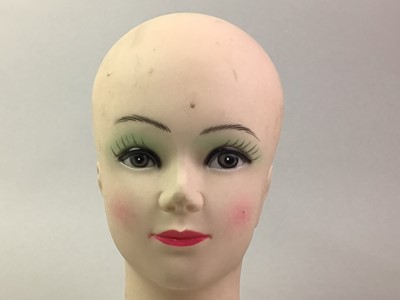 Lot 410 - MANNEQUIN HEAD OF A FEMALE