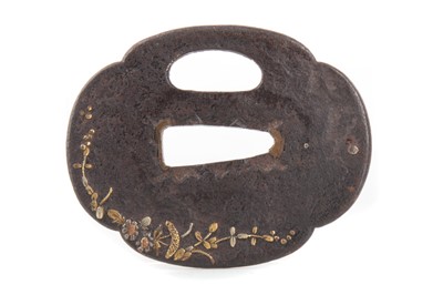 Lot 1161 - JAPANESE IRON TSUBA FOR A WAKIZASHI