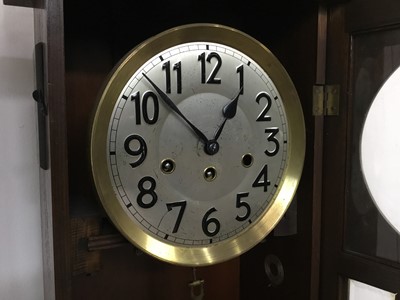 Lot 421 - MAHOGANY WALL CLOCK