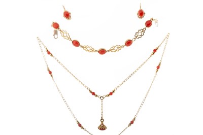 Lot 432 - SUITE OF CORAL JEWELLERY