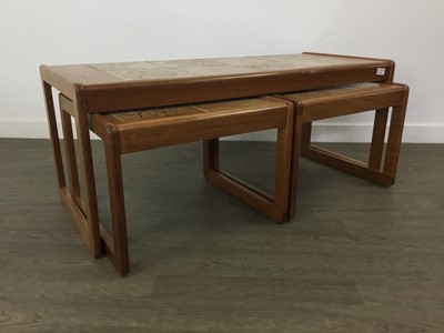 Lot 406 - MID CENTURY TEAK NEST OF TABLES