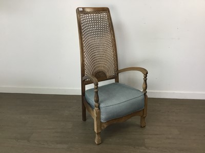 Lot 403 - CANE PANELLED ARMCHAIR