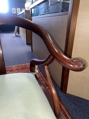 Lot 1169 - CHINESE HARDWOOD HORSESHOE CHAIR