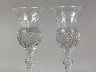 Lot 465 - PAIR OF EDINBURGH CRYSTAL THISTLE GLASSES