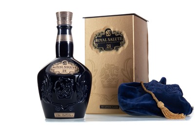 Lot 31 - CHIVAS ROYAL SALUTE 21 YEAR OLD SAPPHIRE DECANTER