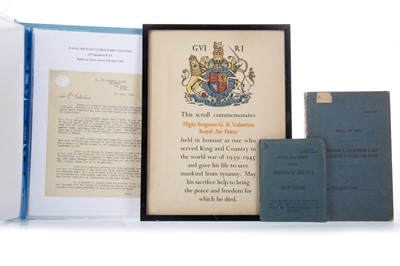 Lot 27 - ARCHIVE RELATING TO FLIGHT SERGEANT GEORGE BAIRD VALENTINE R.A.F.