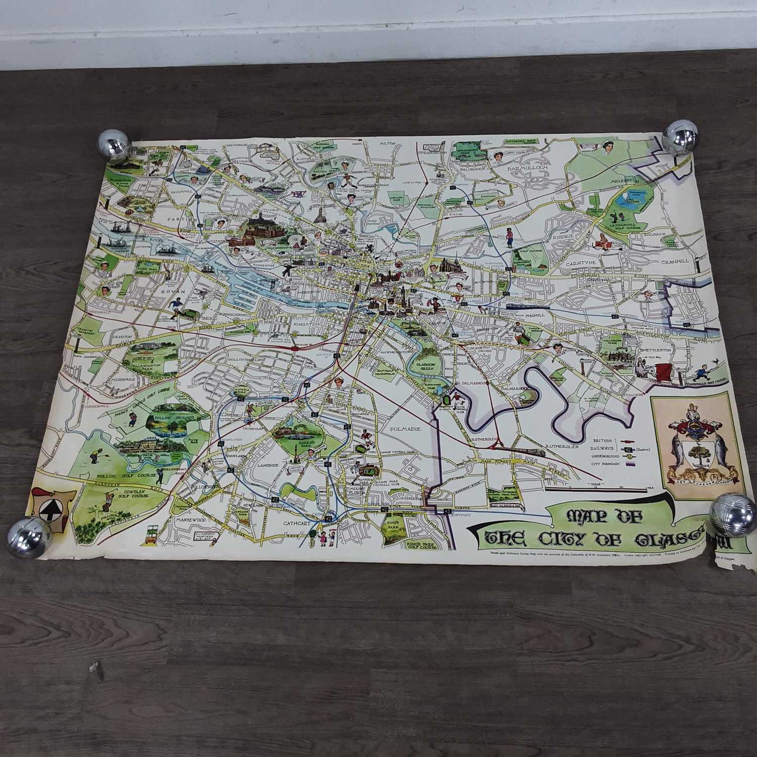 Lot 110 - MAP OF THE CITY OF GLASGOW, LITHOGRAPHIC MAP