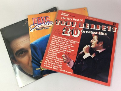 Lot 479 - SIGNED TONY BENNET RECORD SLEEVE AND OTHER RECORDS