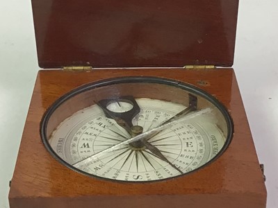 Lot 498 - MAHOGANY CASED COMPASS