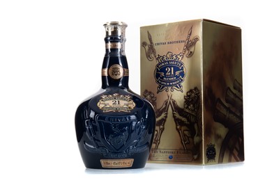 Lot 35 - CHIVAS ROYAL SALUTE 21 YEAR OLD SAPPHIRE DECANTER