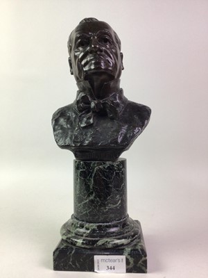 Lot 344 - METAL BUST OF A MALE