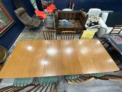 Lot 447 - MCINTOSH OF KIRKCALDY, EXTENDING DINING TABLE AND SEVEN CHAIRS